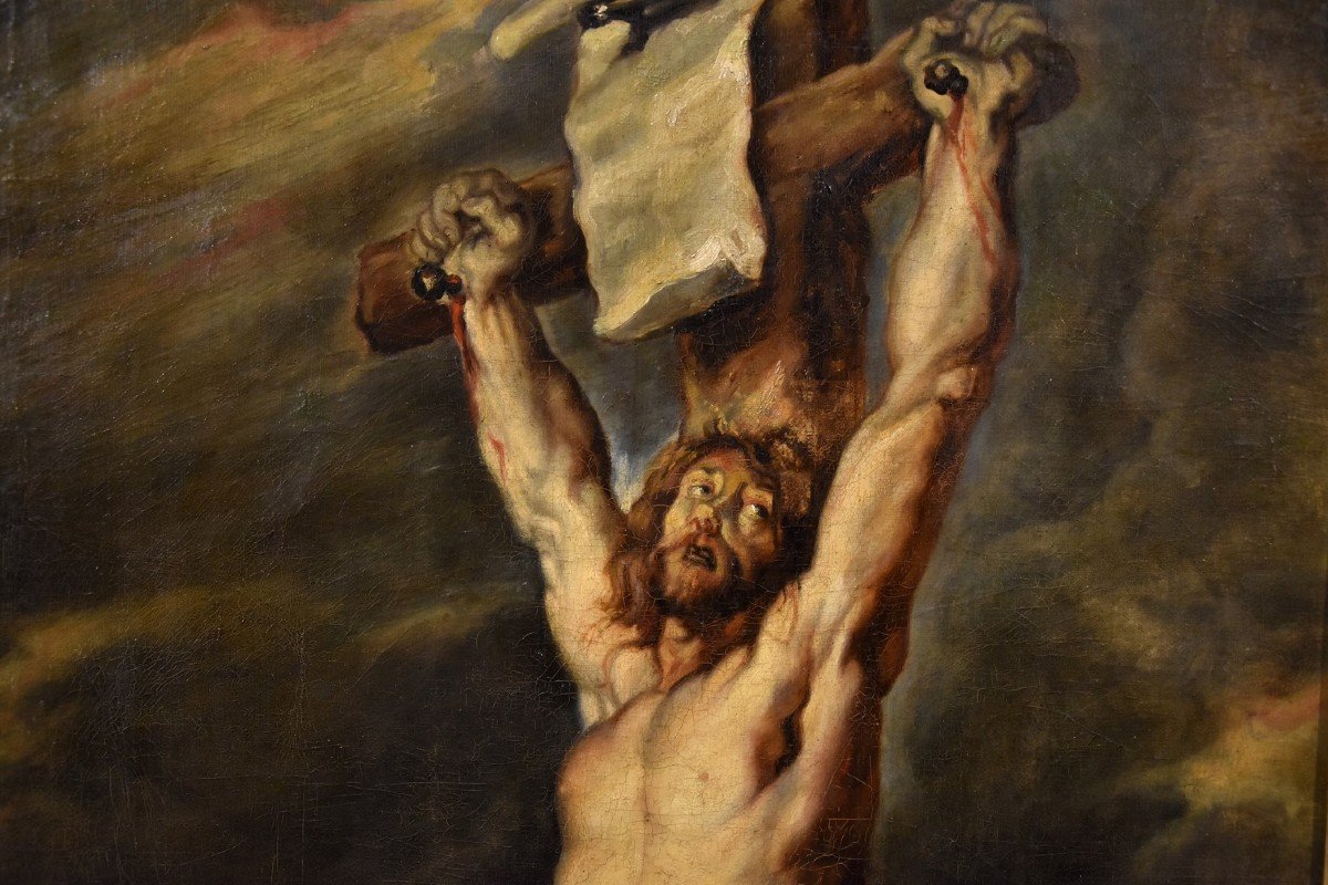 Christ Crucifié Avec Marie-madeleine, Peter Paul Rubens (1577 - 1640) Atelier De-photo-4