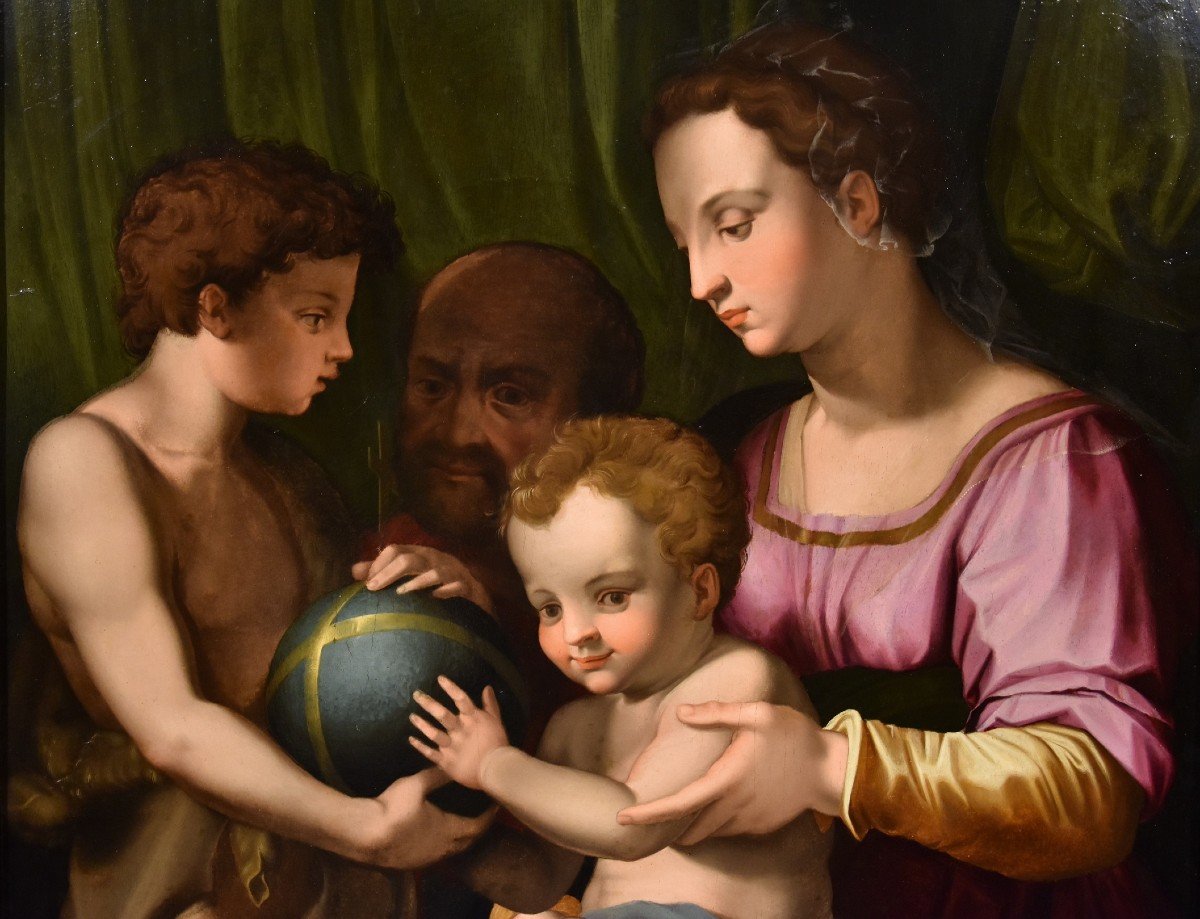 Sainte Famille Avec San Giovannino, Agnolo Bronzino (Florence 1503 -1572)-photo-1