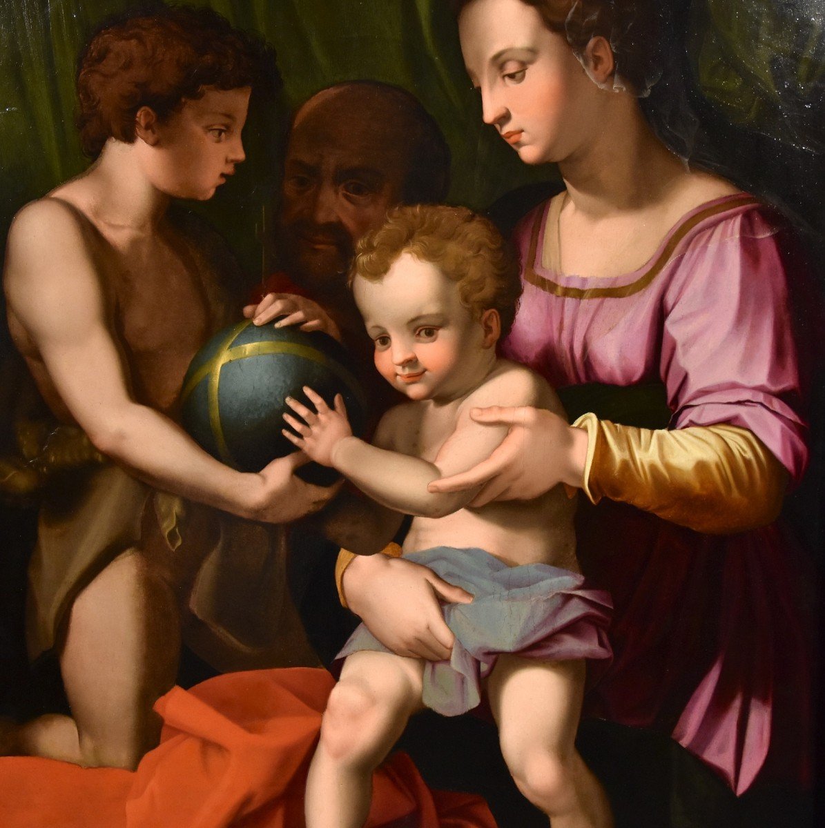 Sainte Famille Avec San Giovannino, Agnolo Bronzino (Florence 1503 -1572)-photo-2