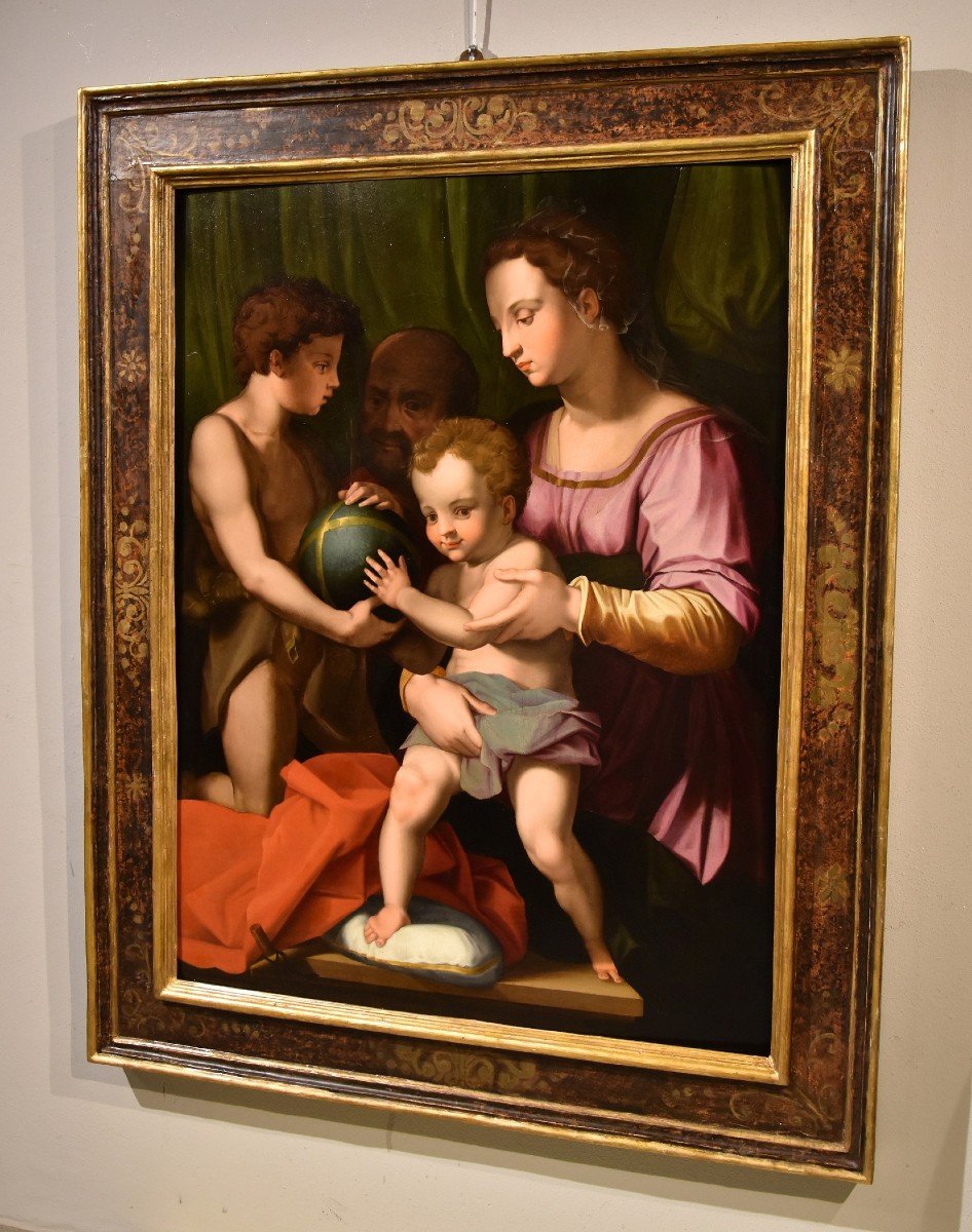 Sainte Famille Avec San Giovannino, Agnolo Bronzino (Florence 1503 -1572)-photo-7