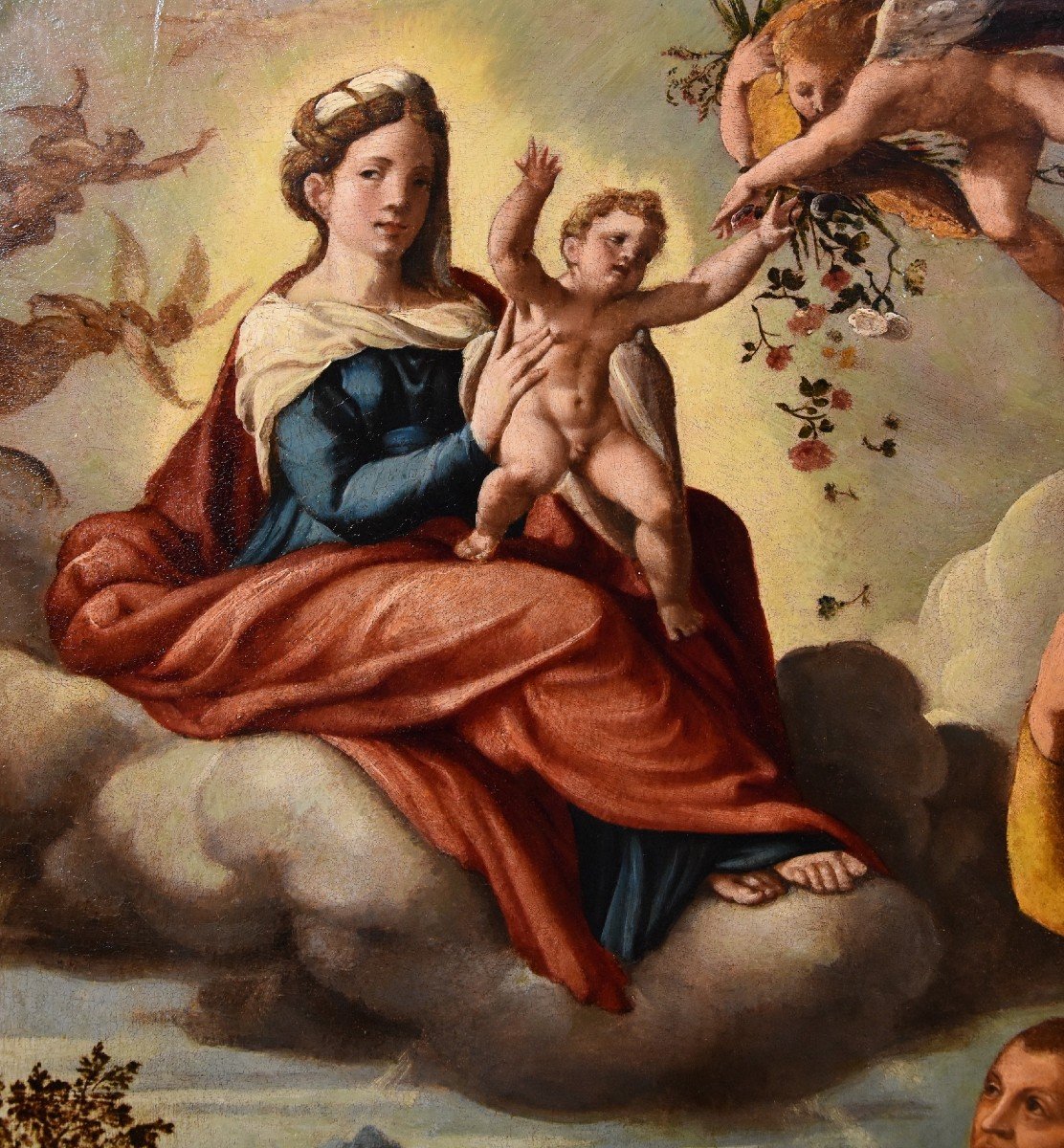 Vierge à l'Enfant, Saint Jacques Et Le Donateur, Ippolito Scarsella (Ferrare 1550 - 1620) Atelier-photo-4
