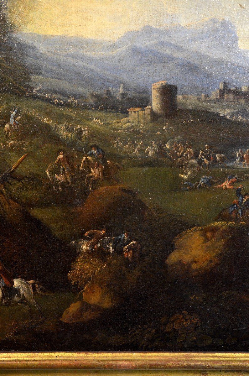 Pandolfo Reschi (1643 - 1699), Paysage Côtier Avec Ville Fortifiée-photo-2