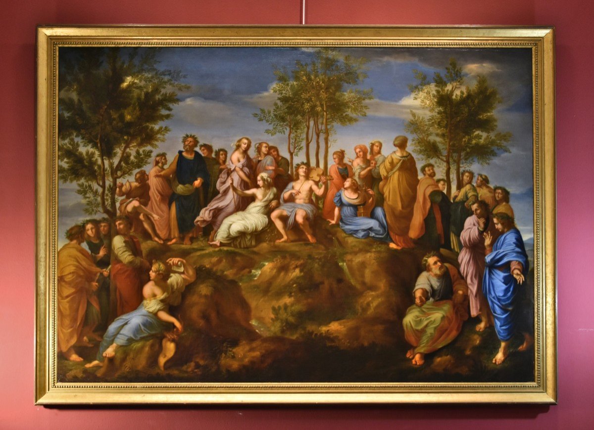 Le Parnasse Avec Apollon Et Les Muses, Suiveur De Raffaello Sanzio (urbino, 1483 - Rome, 1520)-photo-2