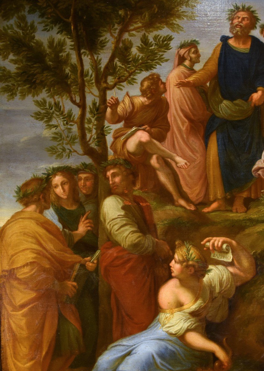 Le Parnasse Avec Apollon Et Les Muses, Suiveur De Raffaello Sanzio (urbino, 1483 - Rome, 1520)-photo-7