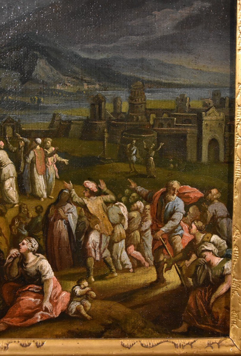 Fantastic Landscape With The Crucifixion Of Christ, Scipione Compagno (naples 1624 - 1680)-photo-3