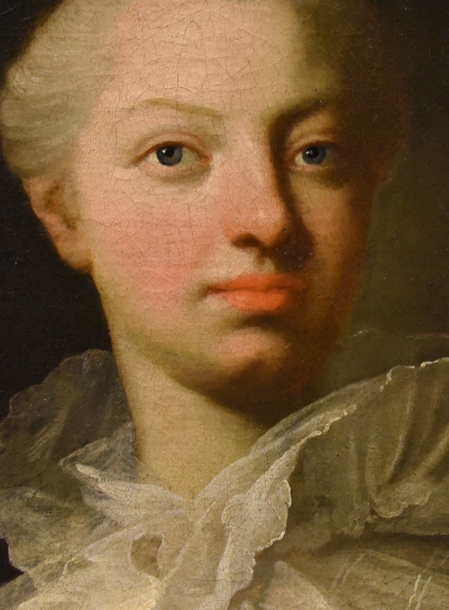 Portrait d'Une Noble Avec Un Petit Chien, Louis Michel Van Loo (Toulon 1707- Paris 1771)-photo-5