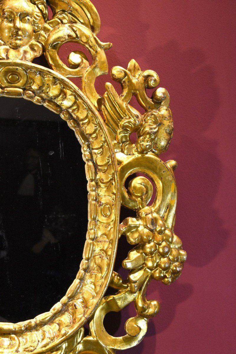 Pair Of Carved And Gilded Mirror Cabinets 'in The Manner Of Sansovino', Venice 18th Century-photo-3