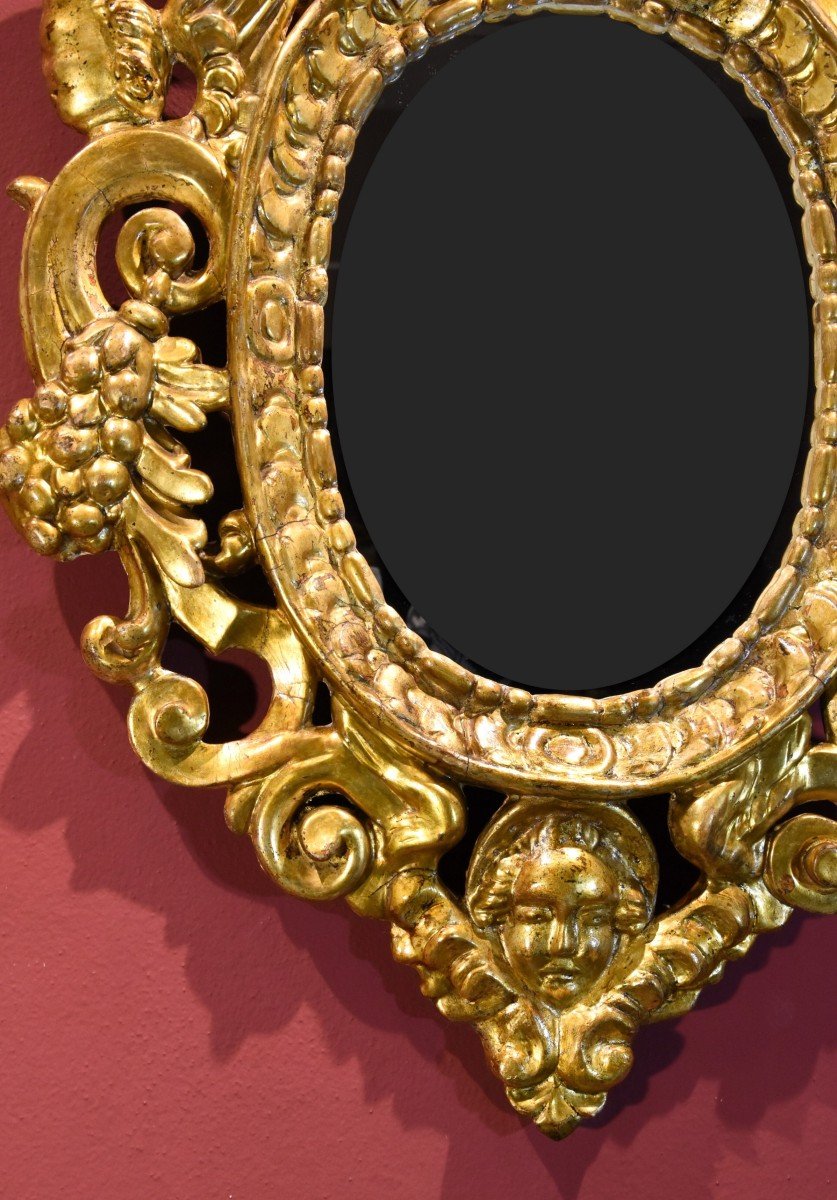 Pair Of Carved And Gilded Mirror Cabinets 'in The Manner Of Sansovino', Venice 18th Century-photo-4