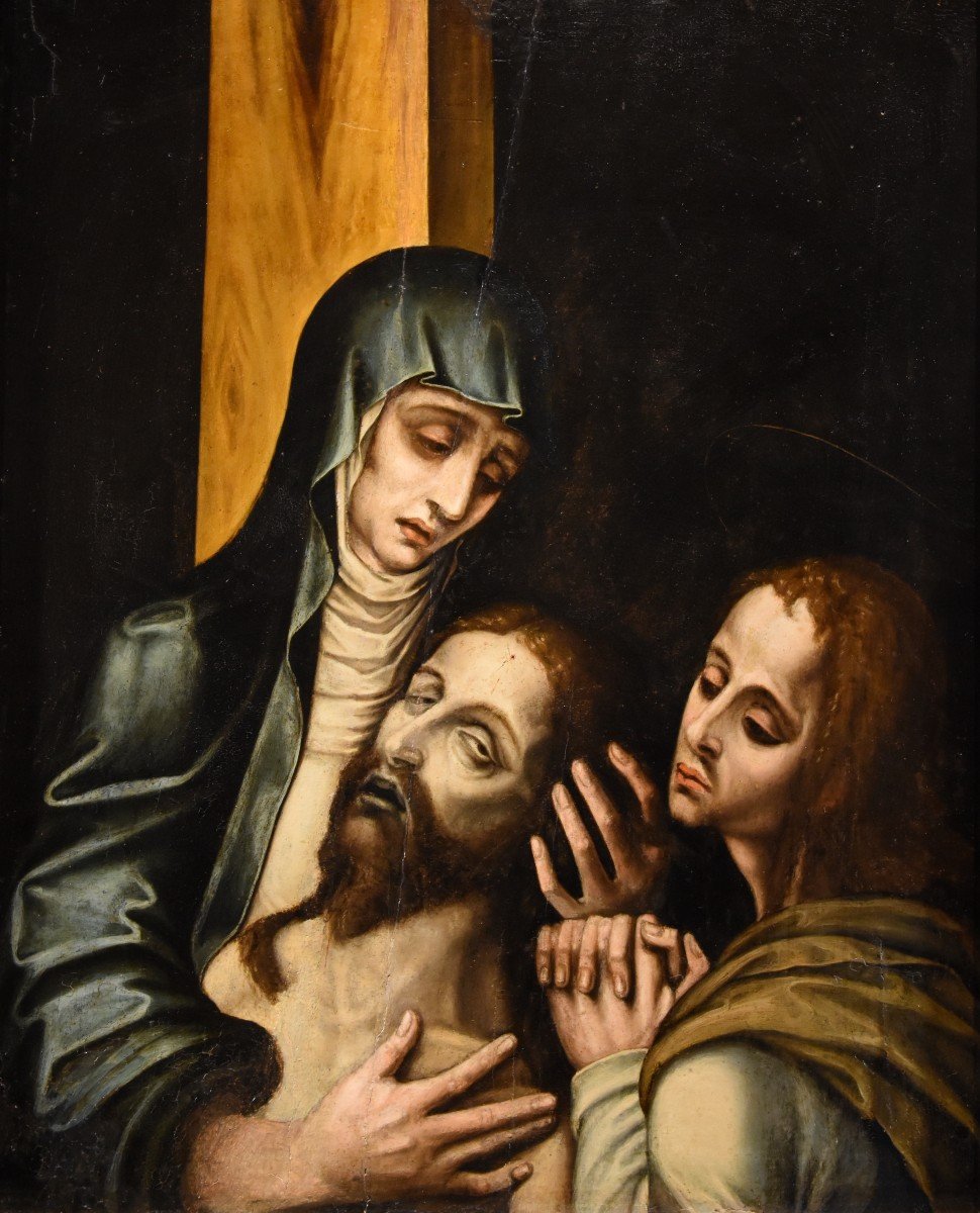 La Pietà With Saint John, Luis De Morales, Called 'el Divino' (badajoz 1509 - 1586) workshop Of-photo-2