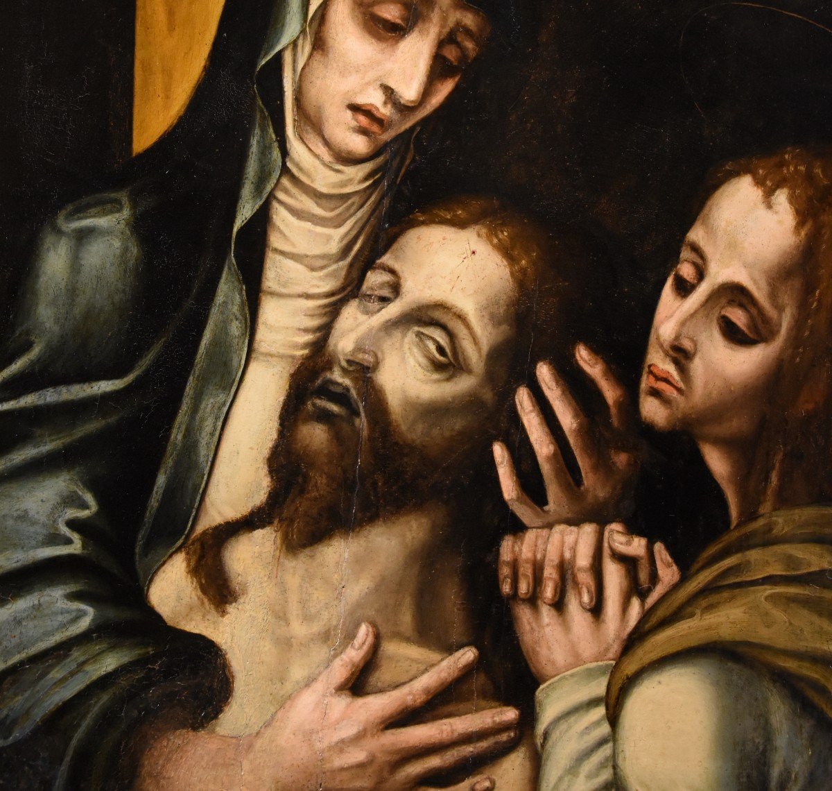 La Pietà With Saint John, Luis De Morales, Called 'el Divino' (badajoz 1509 - 1586) workshop Of-photo-3