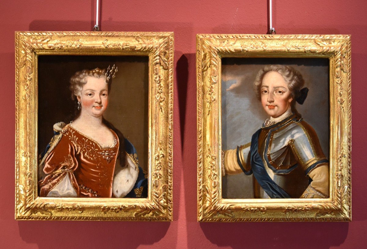 Le Roi Louis XV De France Avec La Reine Consort Maria Leszczyńska, Pierre Gobert (1662 -1744) 