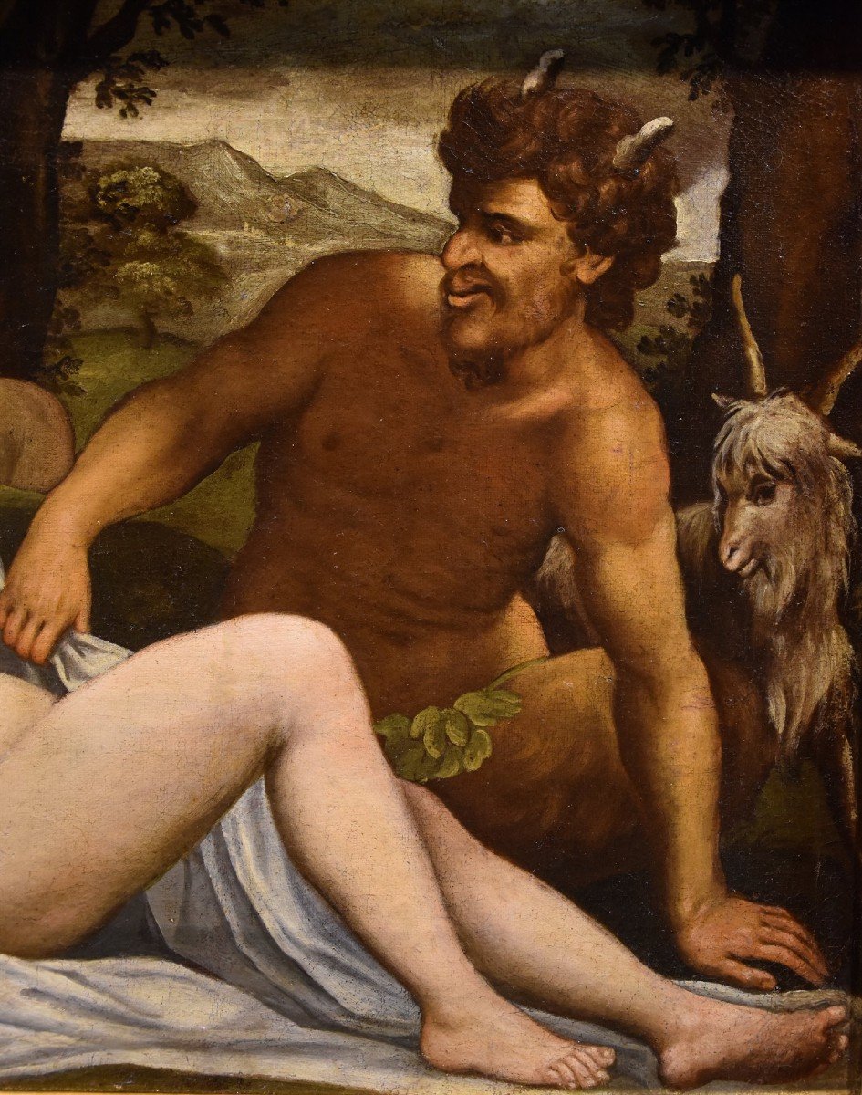 Sleeping Venus And Cupid Spied On By A Satyr, Palma Il Giovane (venice 1544 - 1628) Atelier-photo-3