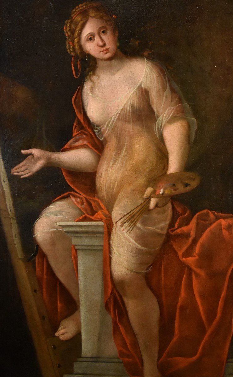 Mattheus Terwesten (the Hague, 1670 - 1757), Young Woman As Allegory Of The Art Of Painting-photo-2