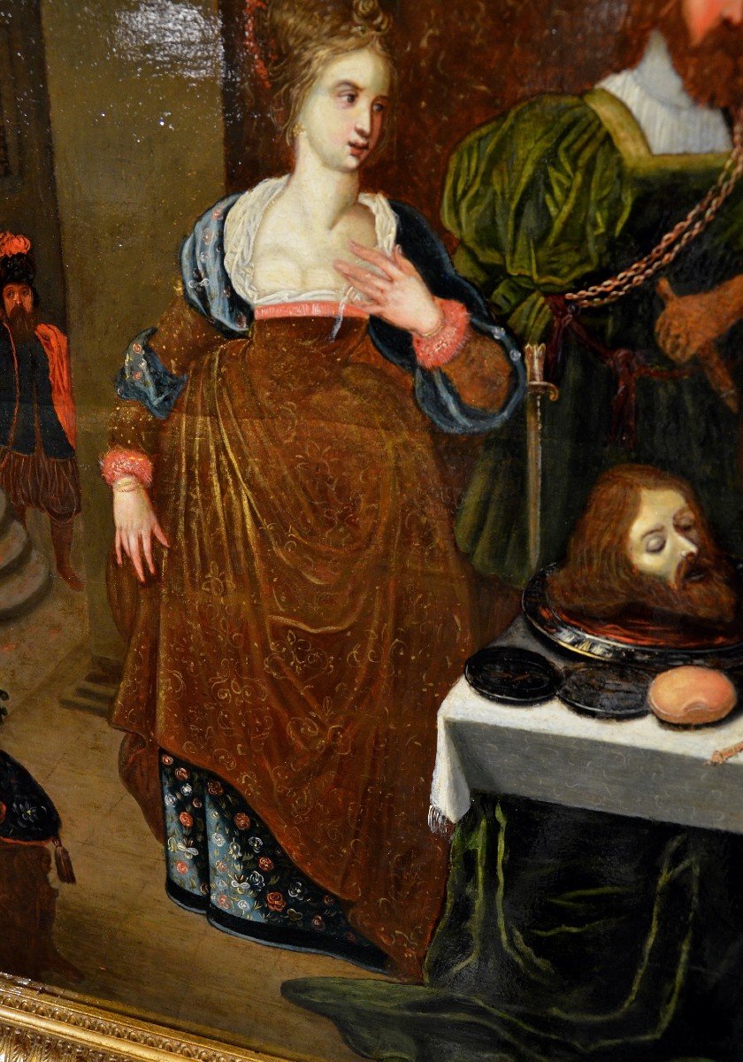 Gaspar Van Den Hoecke (anvers, 1585 - 1648),  Le Festin d'Hérode-photo-7