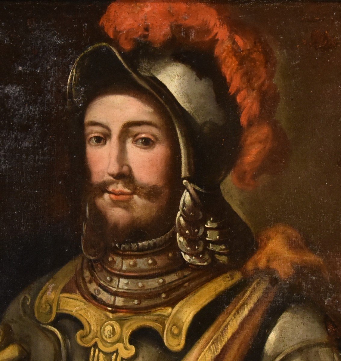 Portrait Of A Knight In Armour, Lombard Painter Of The 17th Century-photo-1