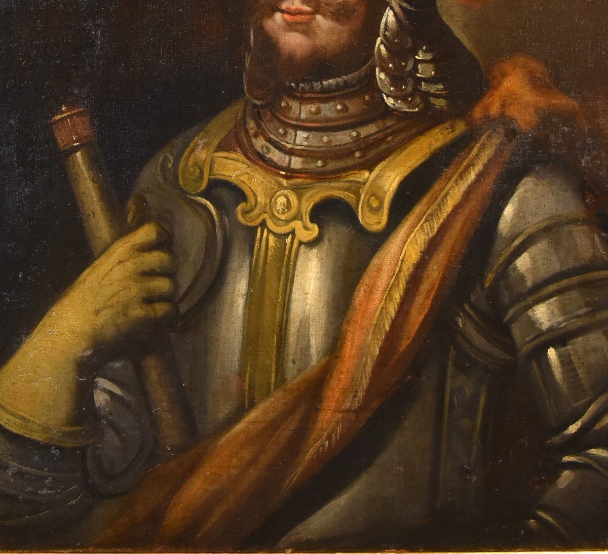 Portrait Of A Knight In Armour, Lombard Painter Of The 17th Century-photo-3