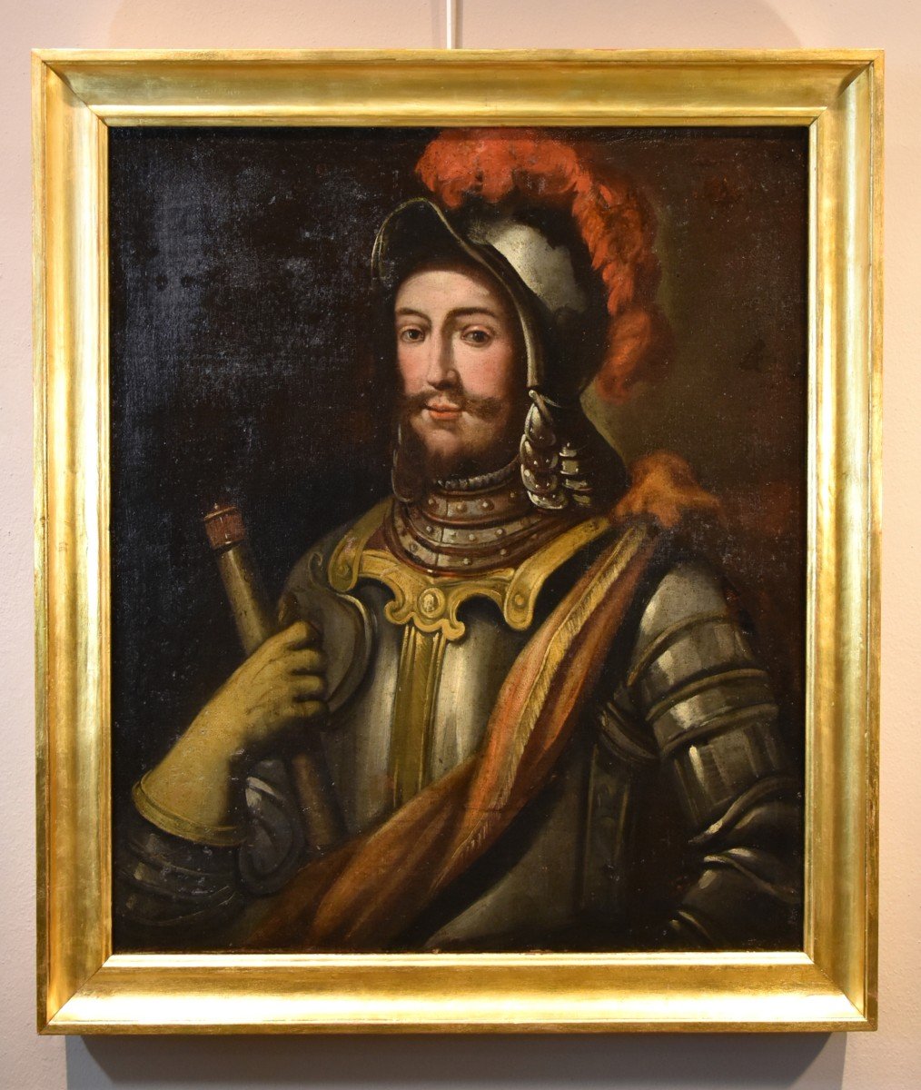 Portrait Of A Knight In Armour, Lombard Painter Of The 17th Century