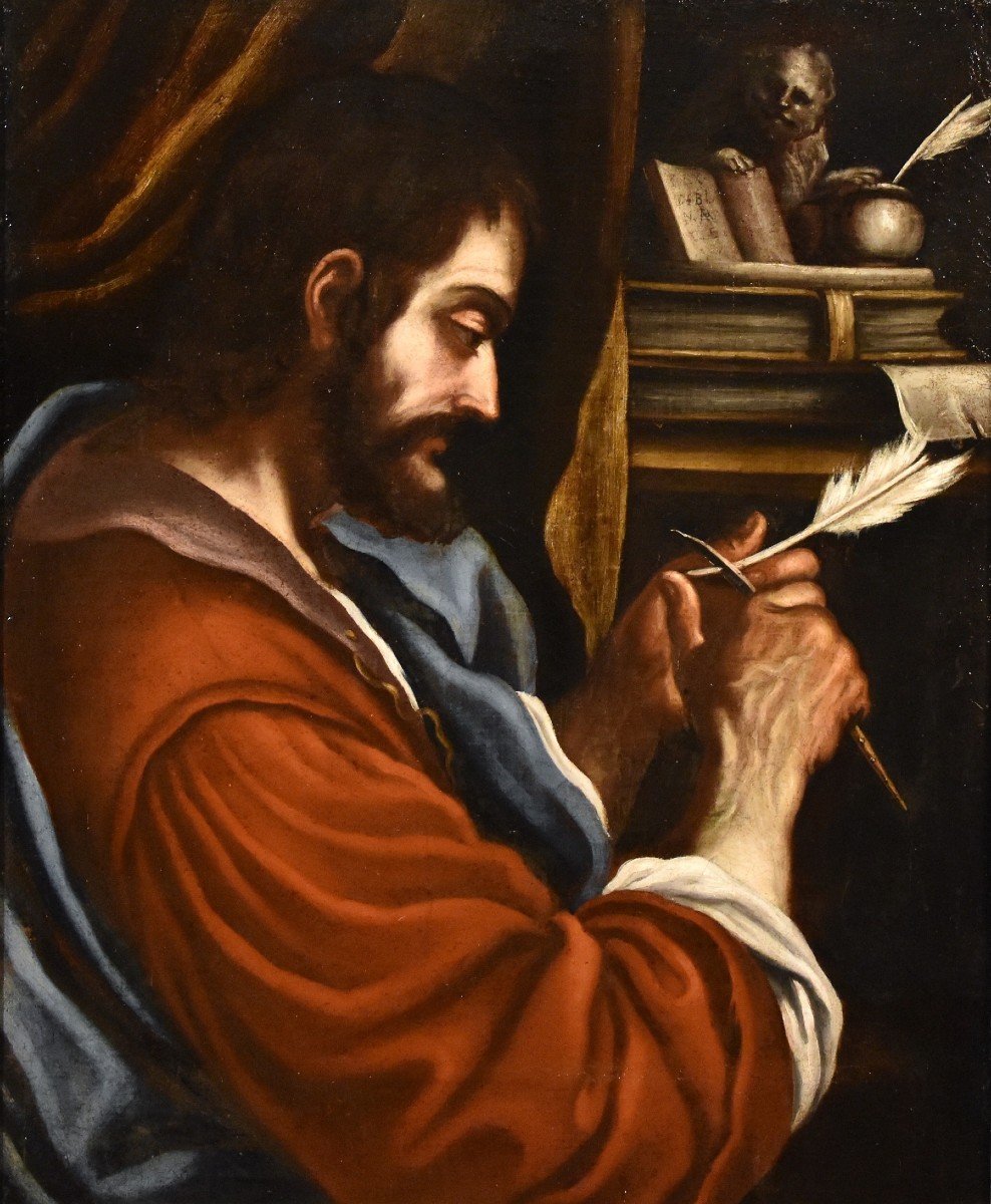 Saint Mark The Evangelist, Bartolomeo Gennari (cento, 1594 - Bologna, 1661) Attributable To-photo-2
