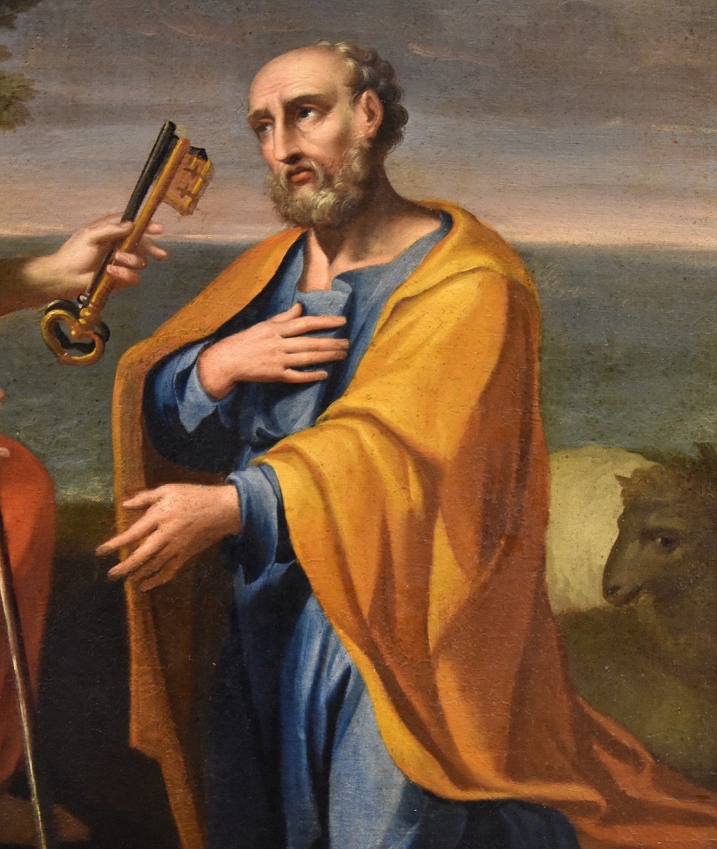 Christ Delivering The Keys To St. Peter, Paolo De Matteis (naples, 1662 - 1728) Attributed To-photo-2