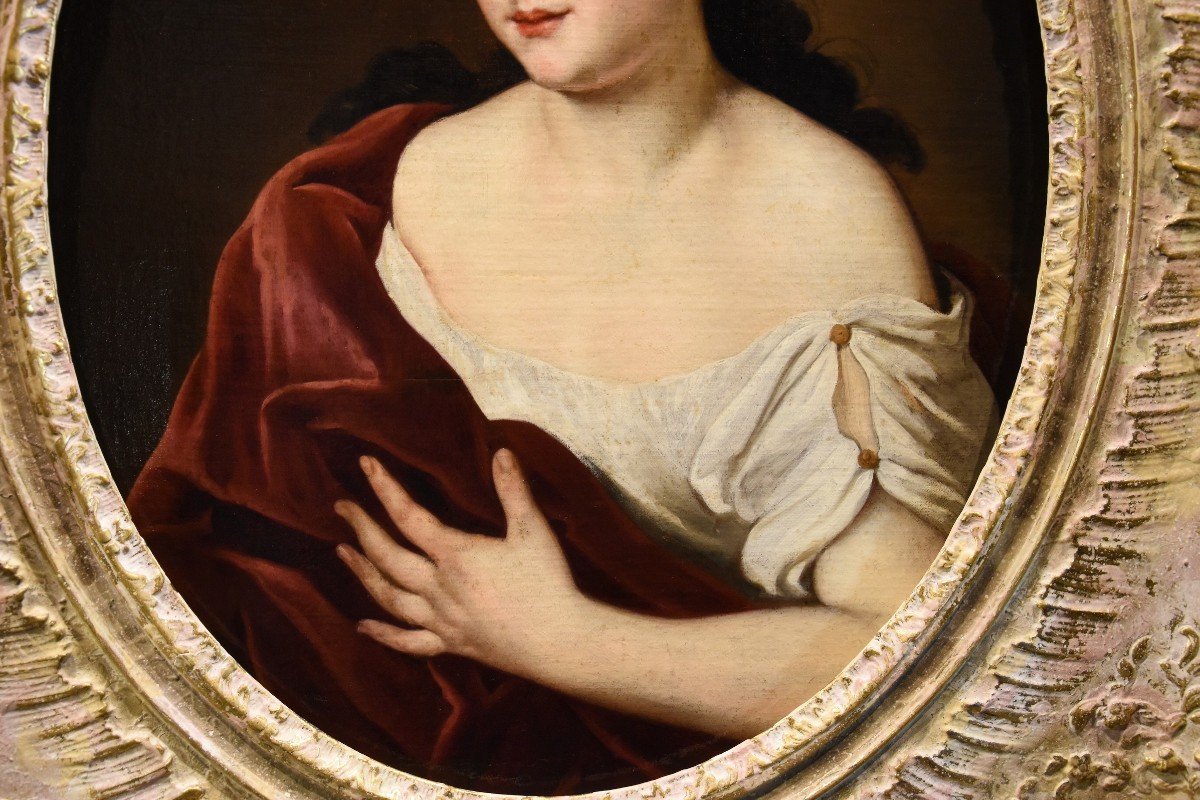 Portrait De La Jeune Duchesse Ortensia Mancini, Jacob Ferdinand Voet (anvers 1639 - Paris 1689)-photo-4