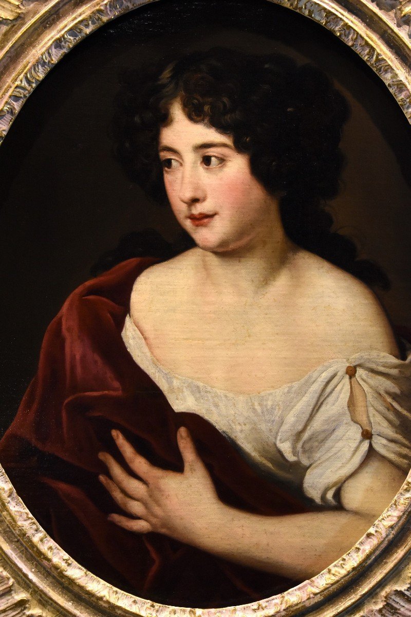 Portrait De La Jeune Duchesse Ortensia Mancini, Jacob Ferdinand Voet (anvers 1639 - Paris 1689)-photo-6