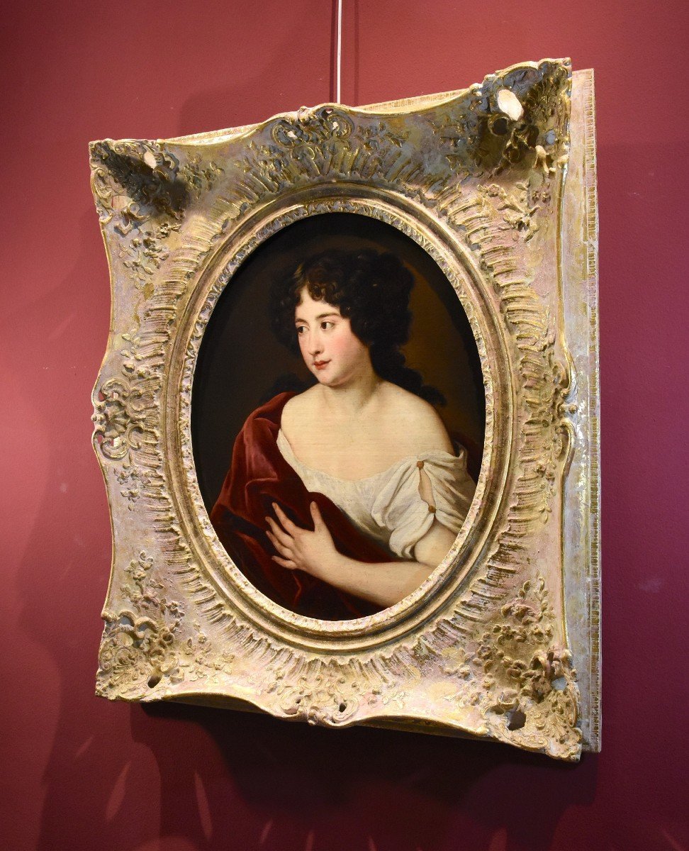 Portrait De La Jeune Duchesse Ortensia Mancini, Jacob Ferdinand Voet (anvers 1639 - Paris 1689)-photo-7