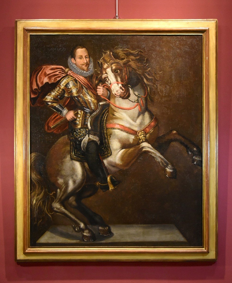 Equestrian Portrait Of Emanuele Filiberto Duke Of Savoy, Jan Kraeck (haarlem 1540 – Turin 1607)