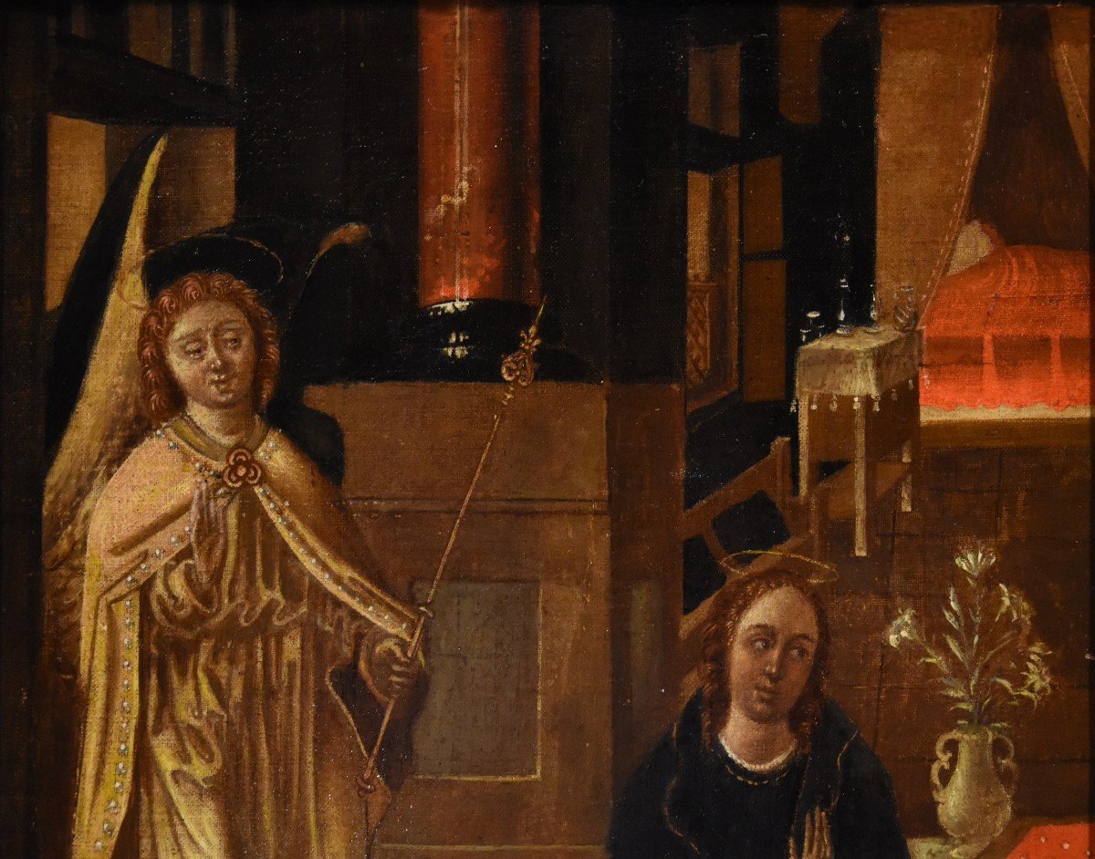 The Annunciation, Flemish Painter Of The 16th-17th Century-photo-1