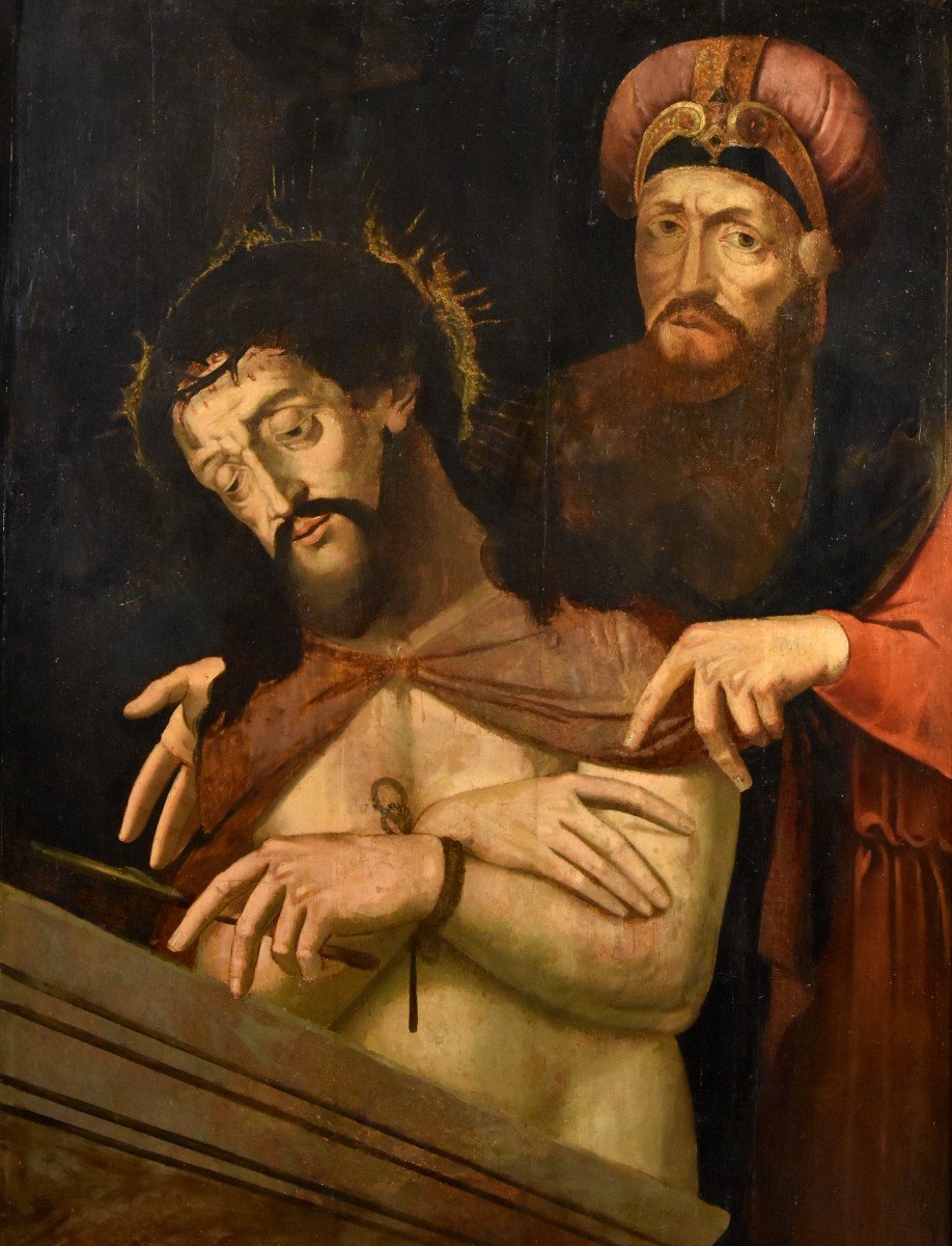 Ecce Homo With Pontius Pilate, Michael Coxie (malines, 1499 - 1592) Circle Of