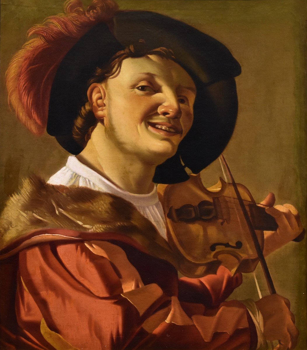 Violin Player, Hendrick Ter Brugghen (the Hague 1588-1629 Utrecht) Workshop-photo-2