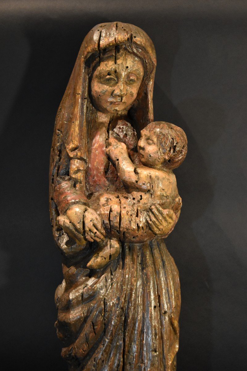 Virgin And Child, Franco-catalan Sculptor 13th-14th Century-photo-2