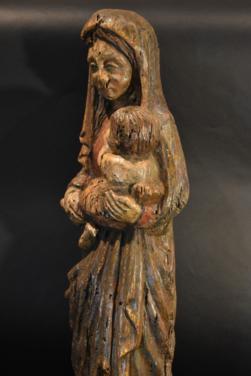 Virgin And Child, Franco-catalan Sculptor 13th-14th Century-photo-5