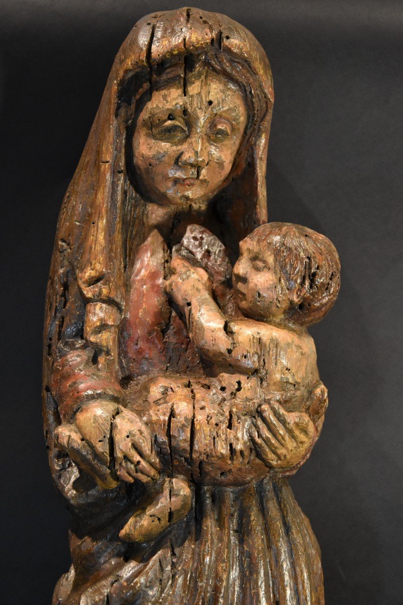 Virgin And Child, Franco-catalan Sculptor 13th-14th Century-photo-6