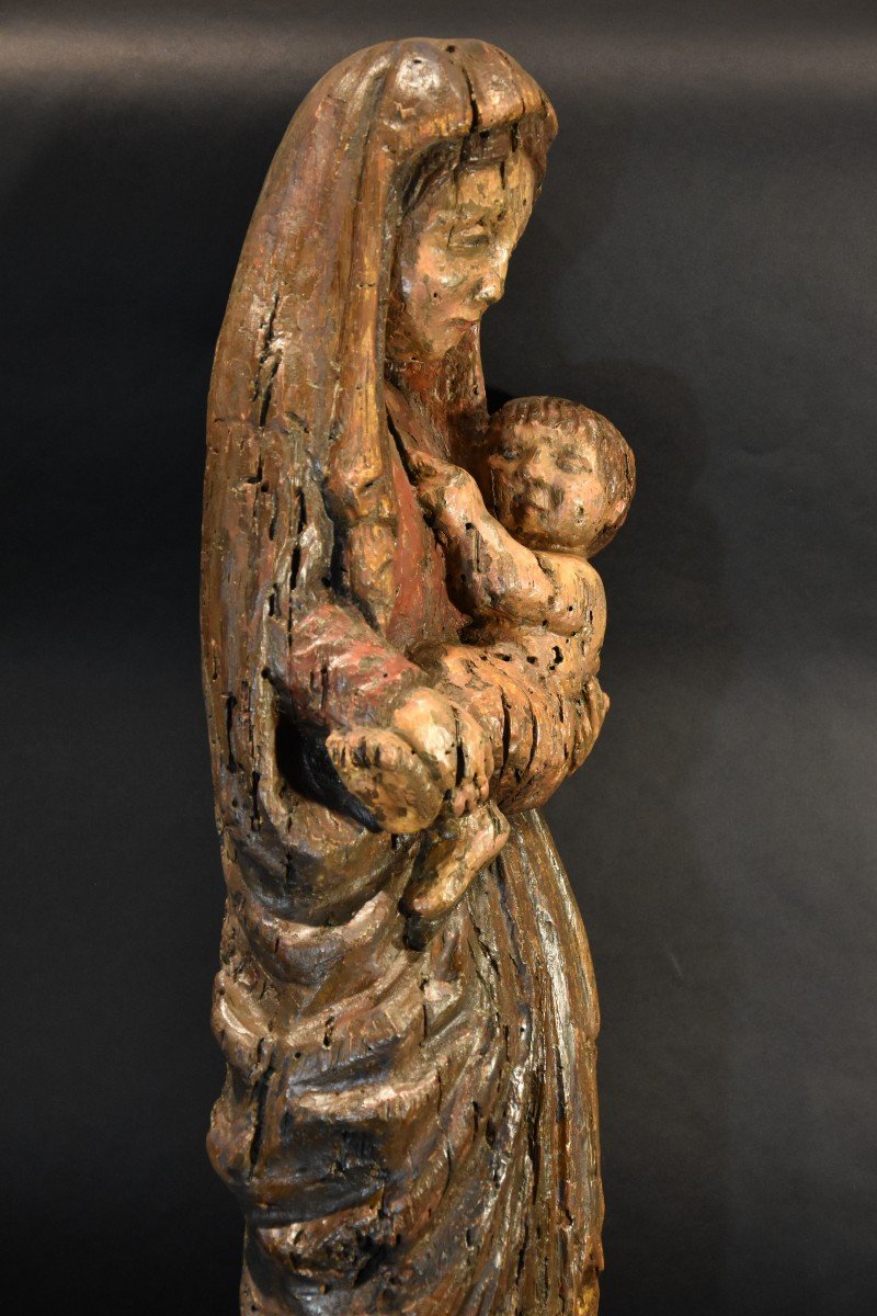 Virgin And Child, Franco-catalan Sculptor 13th-14th Century-photo-8