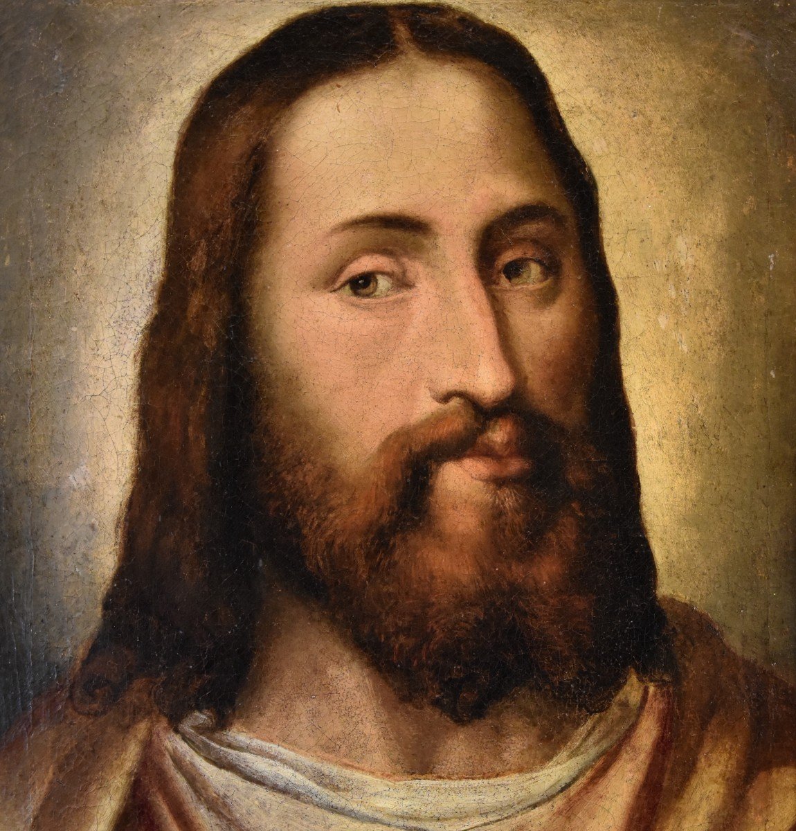Portrait du Christ Rédempteur, Anonyme Titianesque XVIe Siècle-photo-1