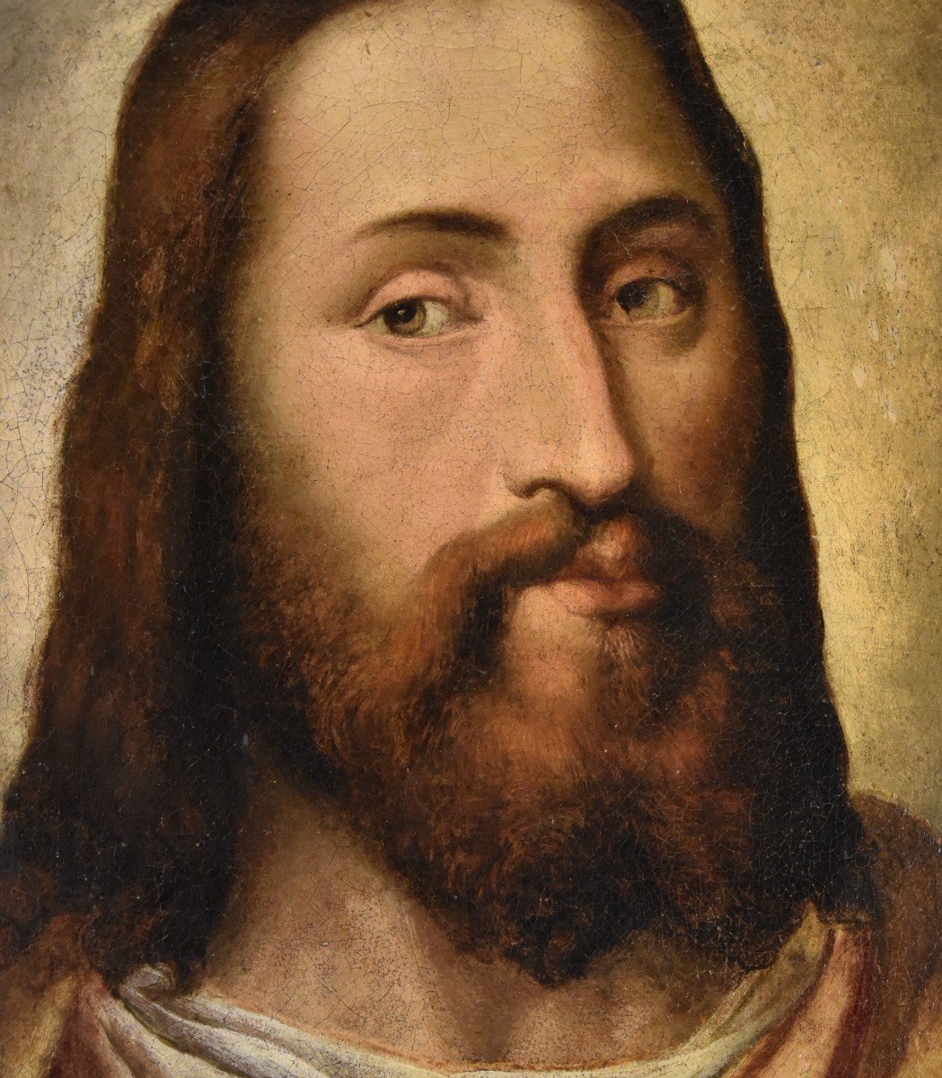 Portrait du Christ Rédempteur, Anonyme Titianesque XVIe Siècle-photo-2