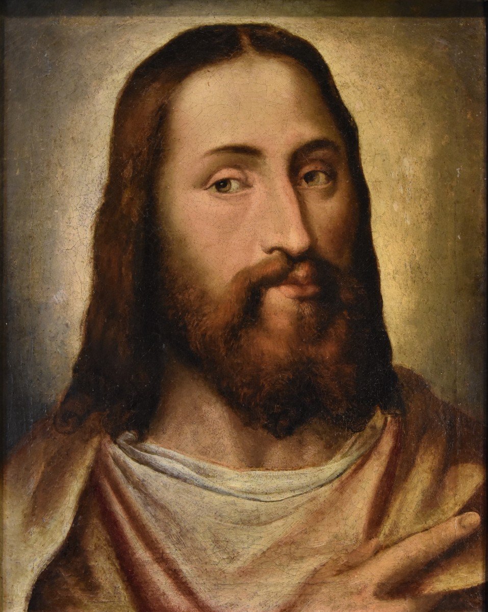 Portrait du Christ Rédempteur, Anonyme Titianesque XVIe Siècle-photo-5