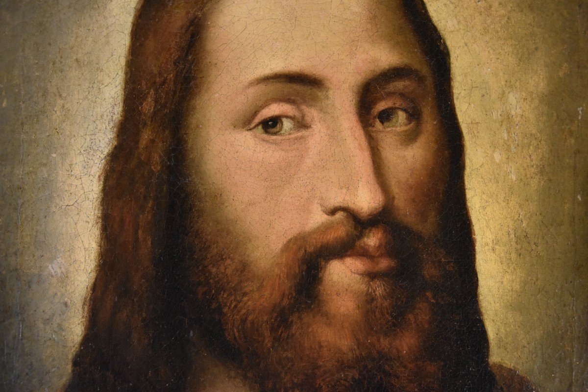 Portrait du Christ Rédempteur, Anonyme Titianesque XVIe Siècle-photo-6