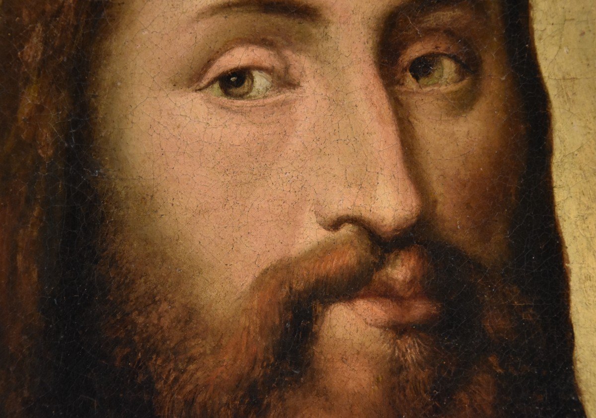 Portrait du Christ Rédempteur, Anonyme Titianesque XVIe Siècle-photo-7
