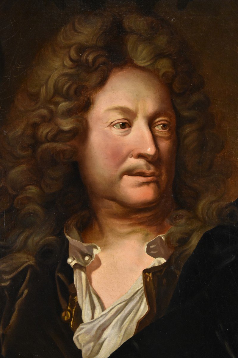 Portrait Of Charles De La Fosse (1636-1716), Hyacinthe Rigaud (perpignan 1659 - Paris 1743) -photo-1