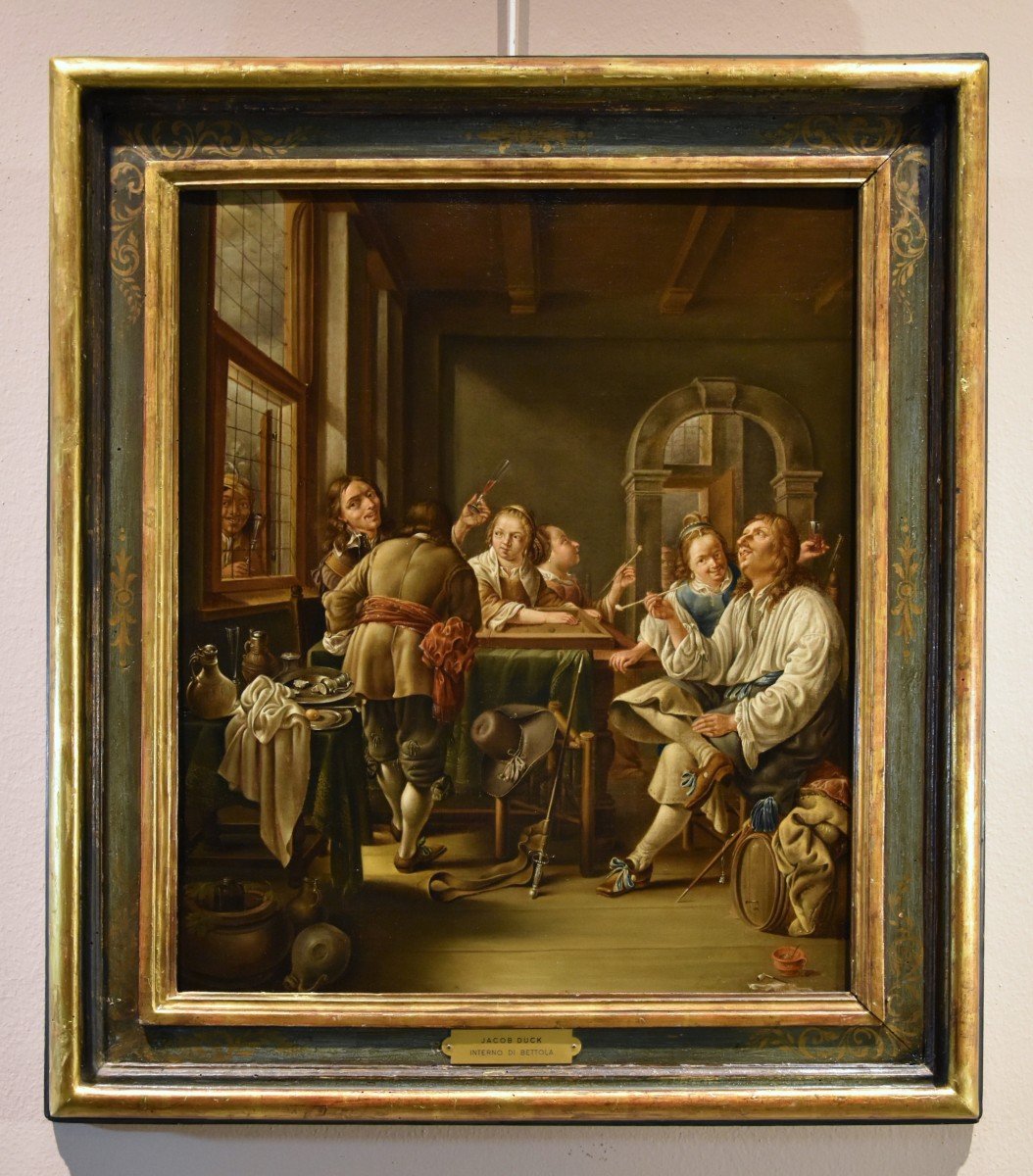 Jacob Duck (utrecht, 1600 - 1667) Attributable, Merry Company In An Interior-photo-2