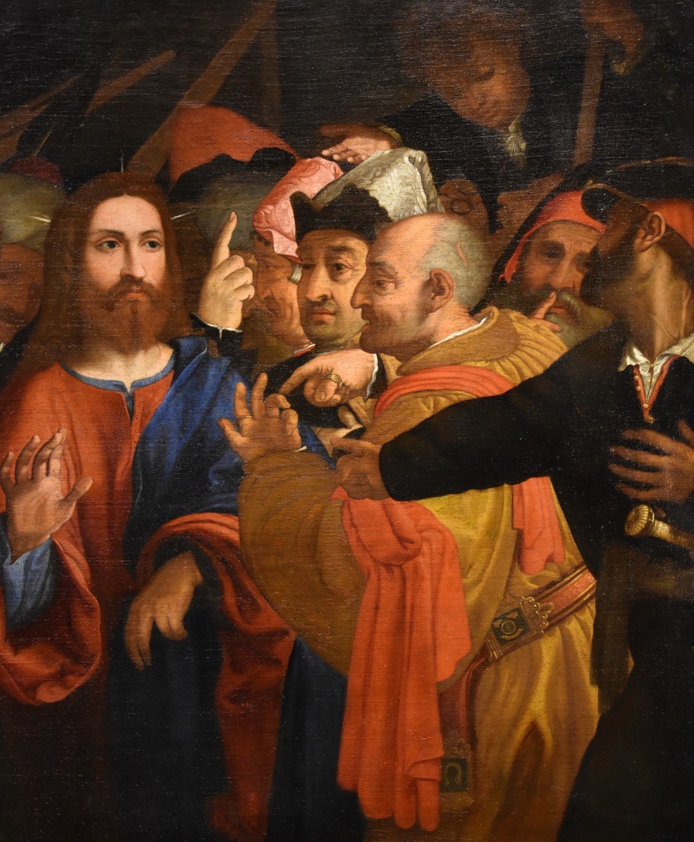 Christ And The Adulteress, Workshop Of Lorenzo Lotto (venice, 1480 - Loreto, 1556/1557)-photo-4