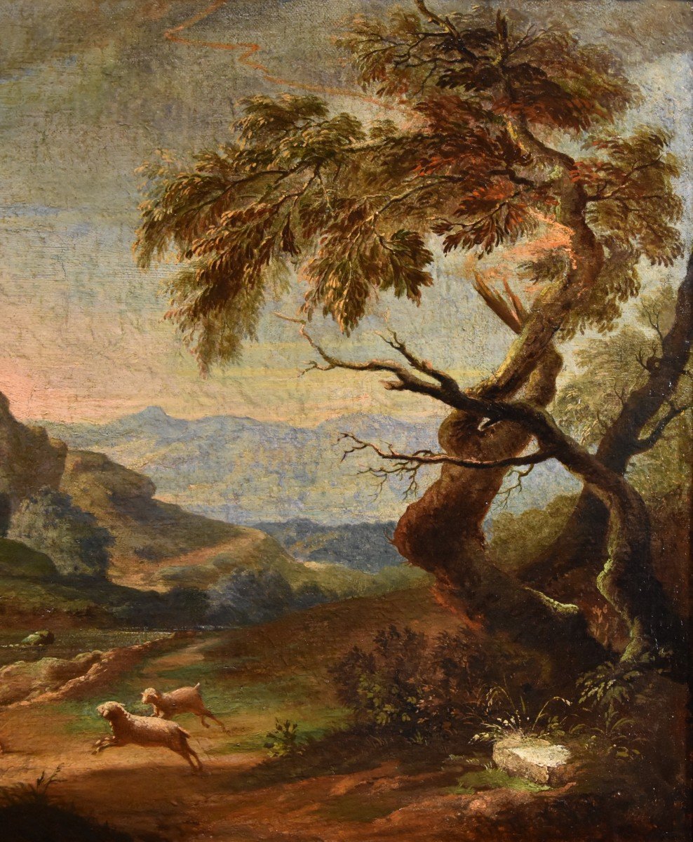 A Pair Of Arcadian Landscapes With Figures, Marco Ricci (belluno 1676 - Venice 1730) Circle Of-photo-4