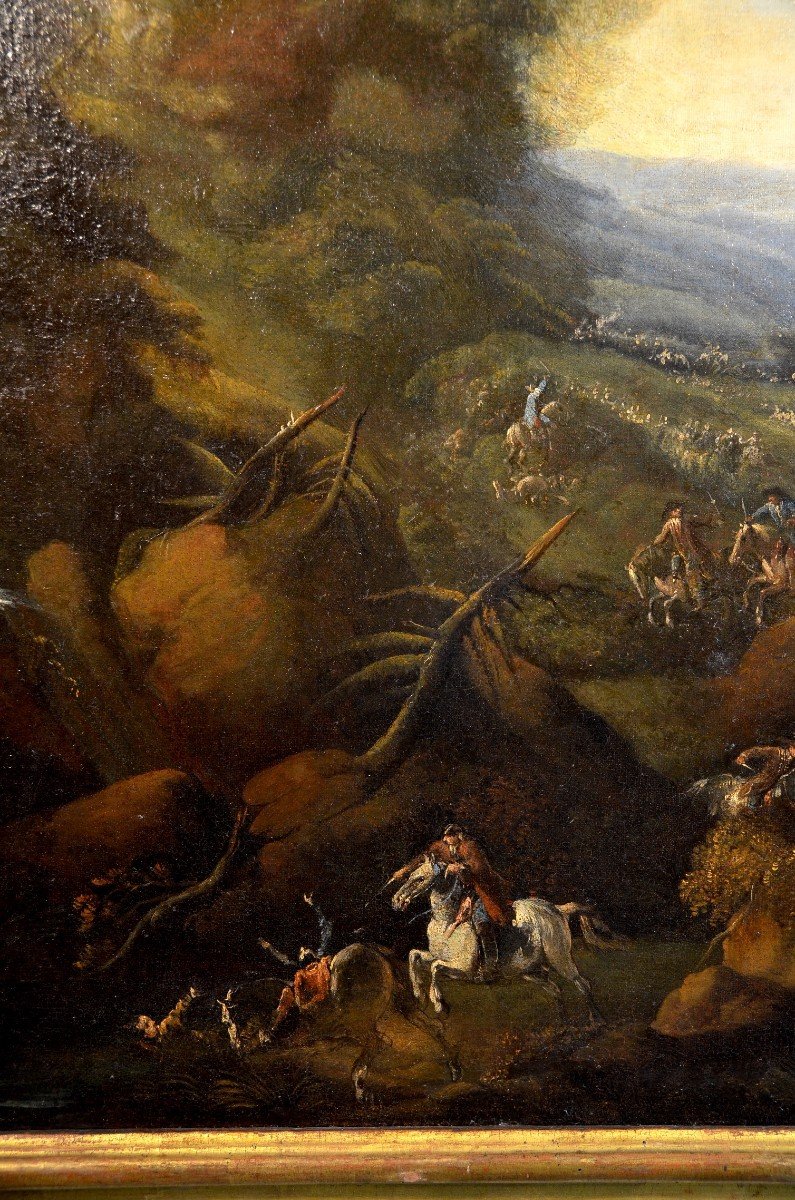 Pandolfo Reschi (1643 - 1699), Paysage Côtier Avec Ville Fortifiée-photo-1