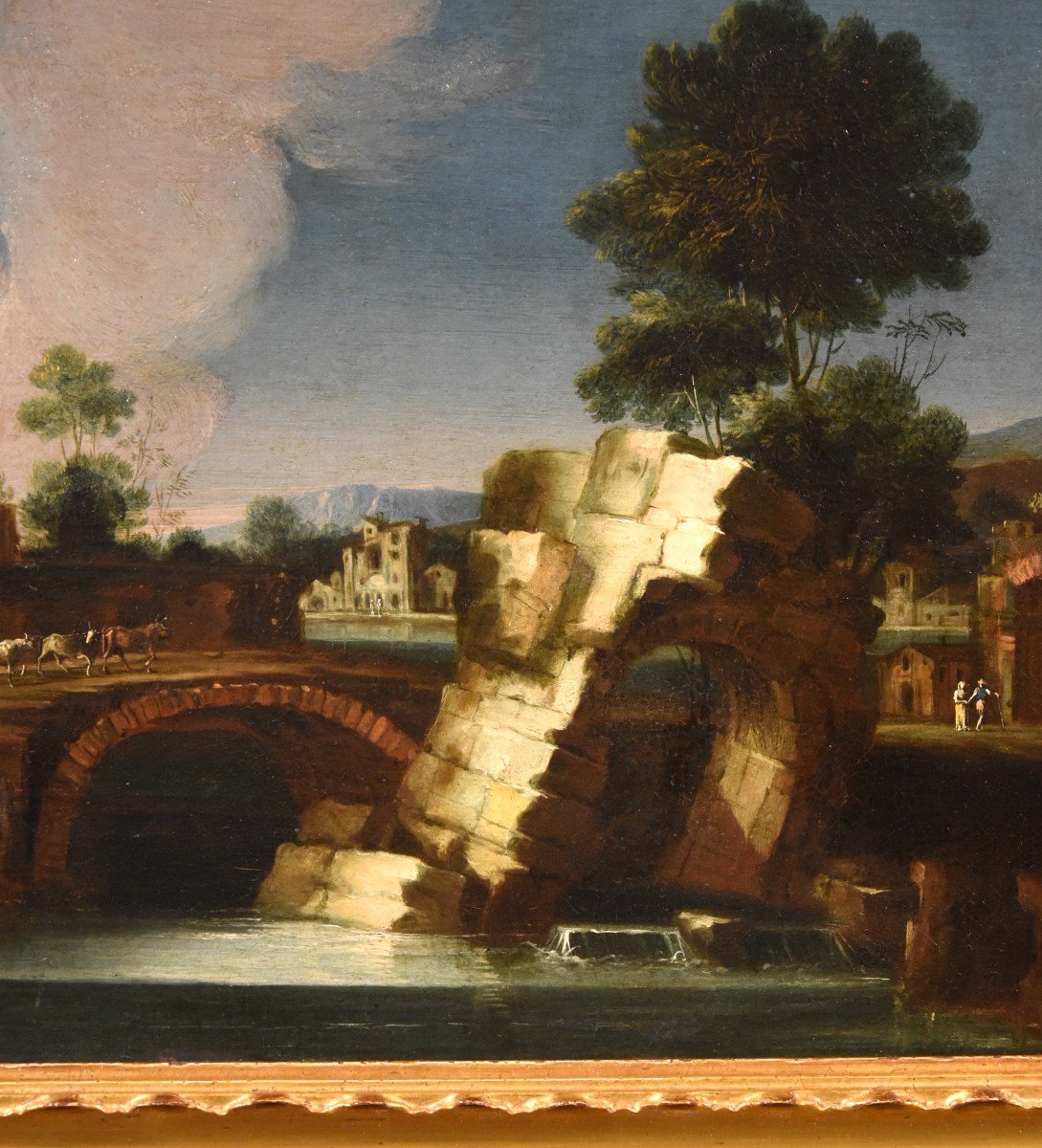  Paolo Anesi (rome 1697 - 1773), River Landscape Of The Lazio Countryside-photo-7