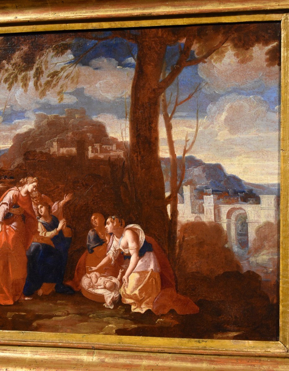 Nicolas Poussin (1594 - 1665) Atelier, Le Petit Moïse Retrouvé Par La Fille De Pharaon-photo-4