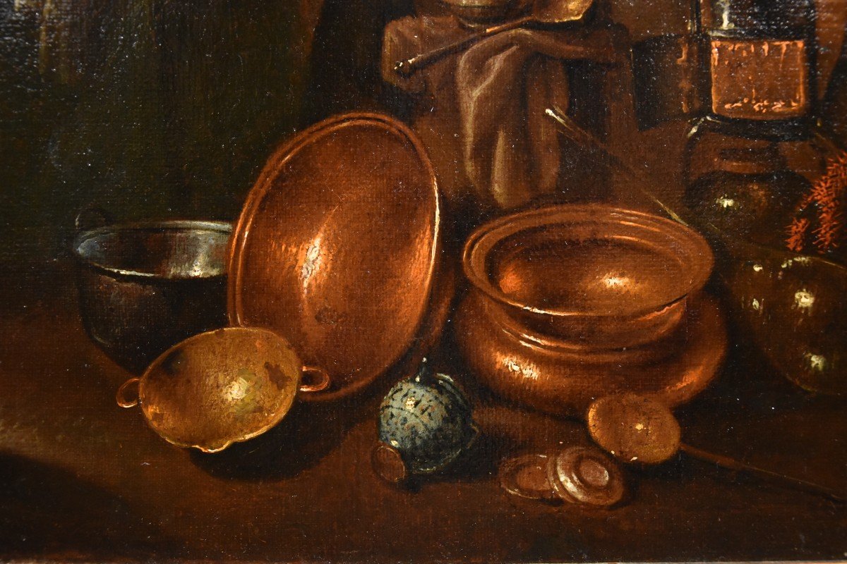 Le Pharmacien, Giovanni Domenico Valentino (1630 - 1708), Signé Avec Monogramme G.d.v-photo-6