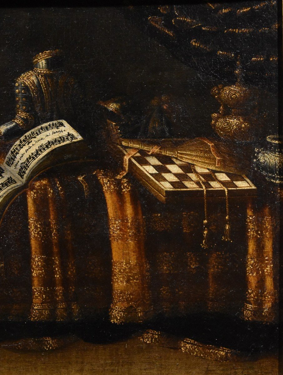 Nature Morte Avec Vanitas, Francesco Noletti (malte 1611 - Rome 1654) Atelier/cercle-photo-2