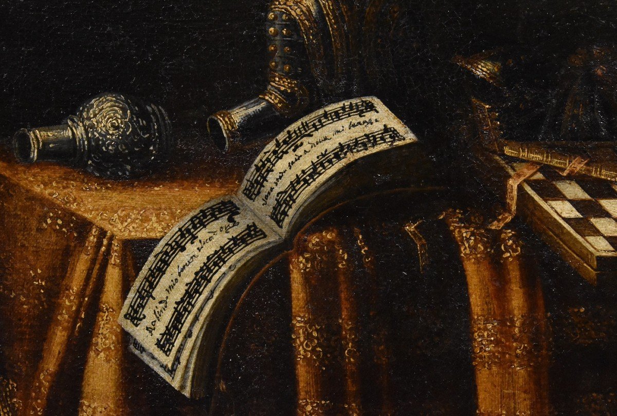 Nature Morte Avec Vanitas, Francesco Noletti (malte 1611 - Rome 1654) Atelier/cercle-photo-3