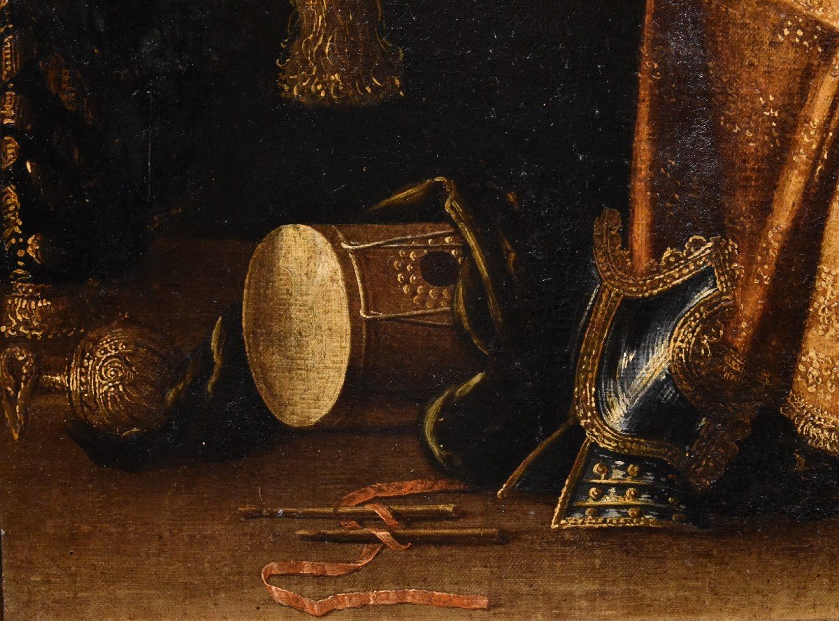 Nature Morte Avec Vanitas, Francesco Noletti (malte 1611 - Rome 1654) Atelier/cercle-photo-4